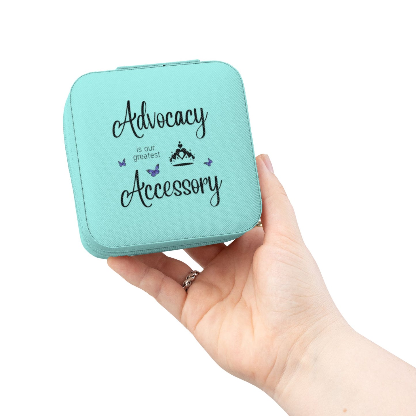 Advocacy Accessory Jewelry Travel Case — Compact Organizer for Rings, Earrings & Necklaces