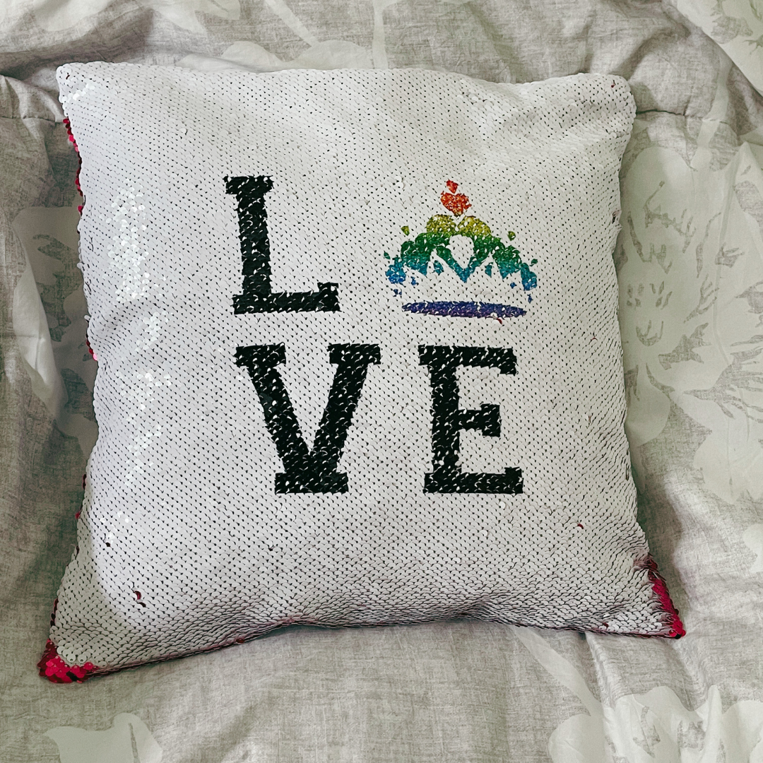 Queens for Love - Reversible Sequin Pillow Case