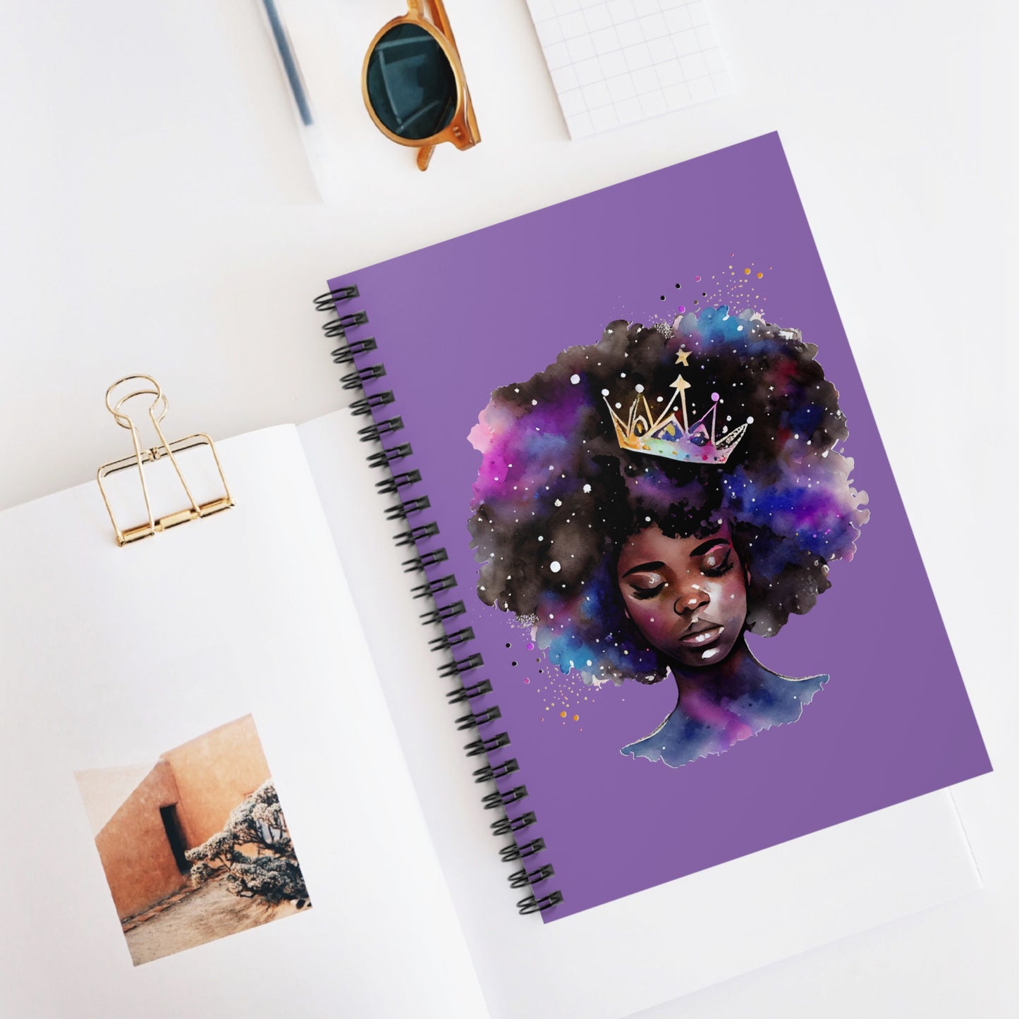 Galaxy Queen - Spiral Notebook - Ruled Line