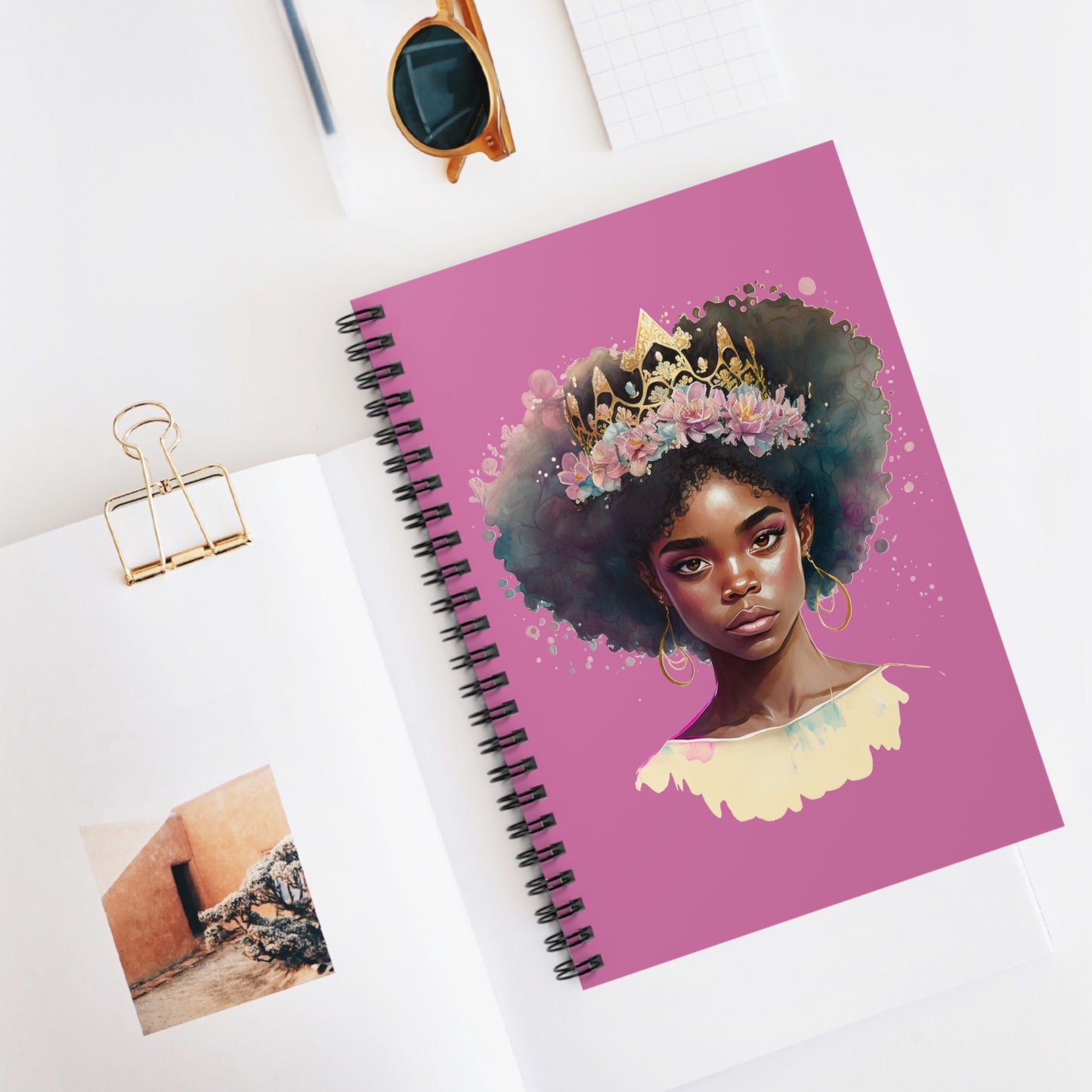 Flower Queen - Spiral Notebook - Ruled Line