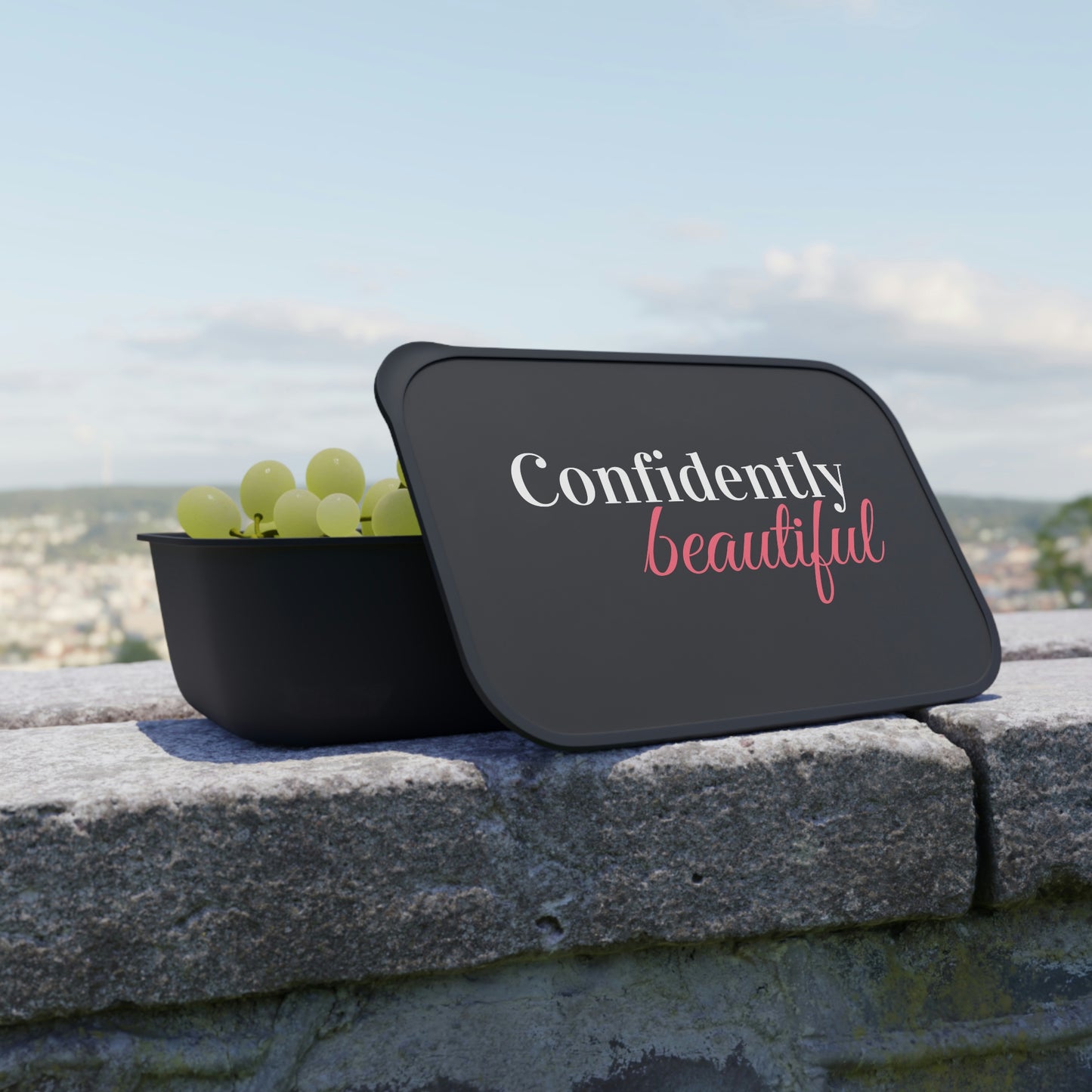 Confidently Beautiful Bento Box with Band and Utensils