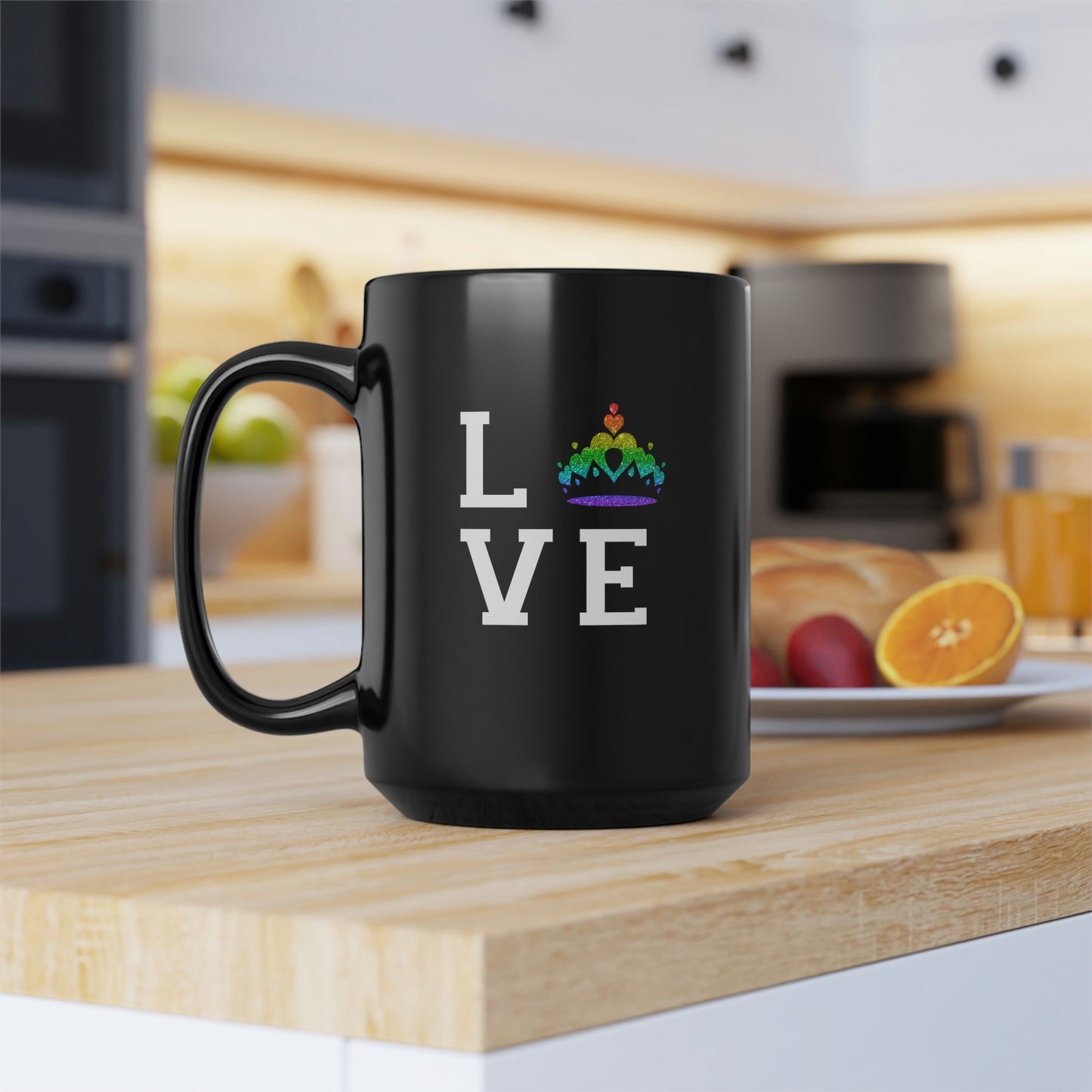 Queens for Love - Black Mug, 15oz