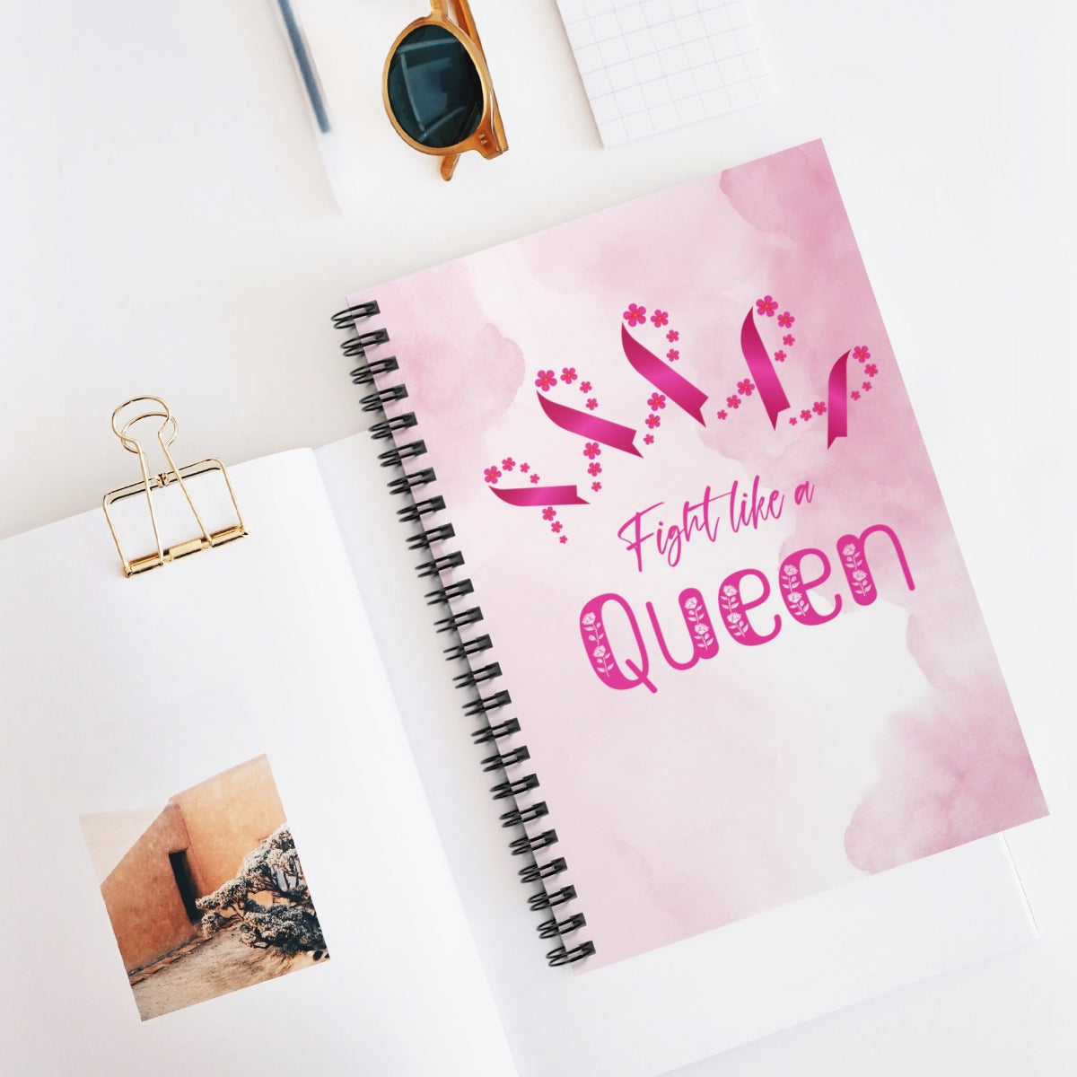 Fight Like a Queen - Spiral Notebook