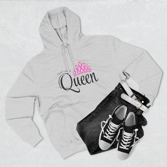 Fight like a Queen Crown - Breast Cancer Support Fleece Hoodie