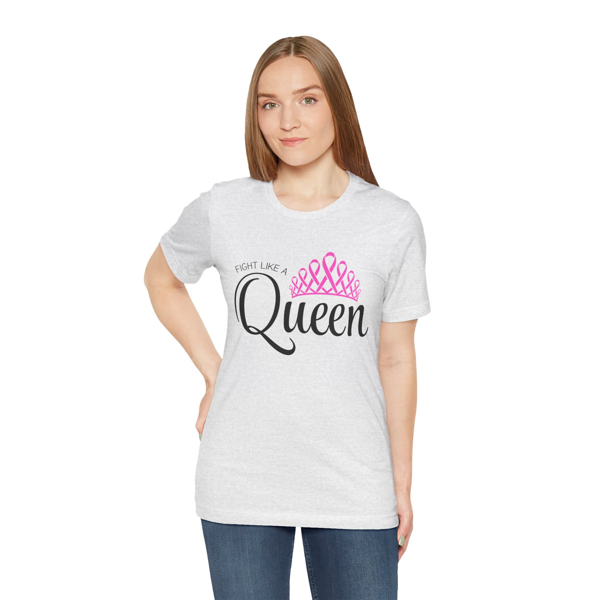Fight like a Queen Crown - Breast Cancer Support tee