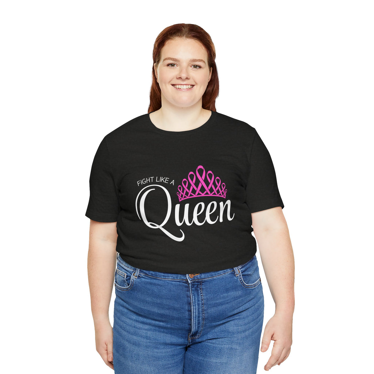 Fight like a Queen Crown - Breast Cancer Support tee
