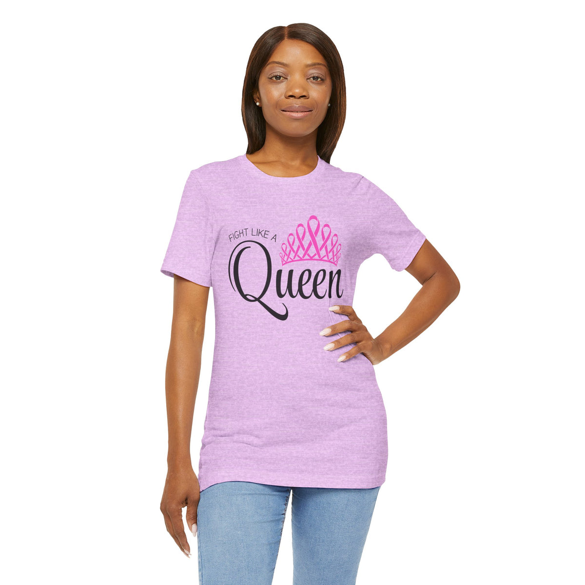Fight like a Queen Crown - Breast Cancer Support tee