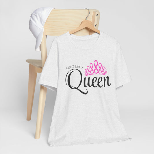Fight like a Queen Crown - Breast Cancer Support tee