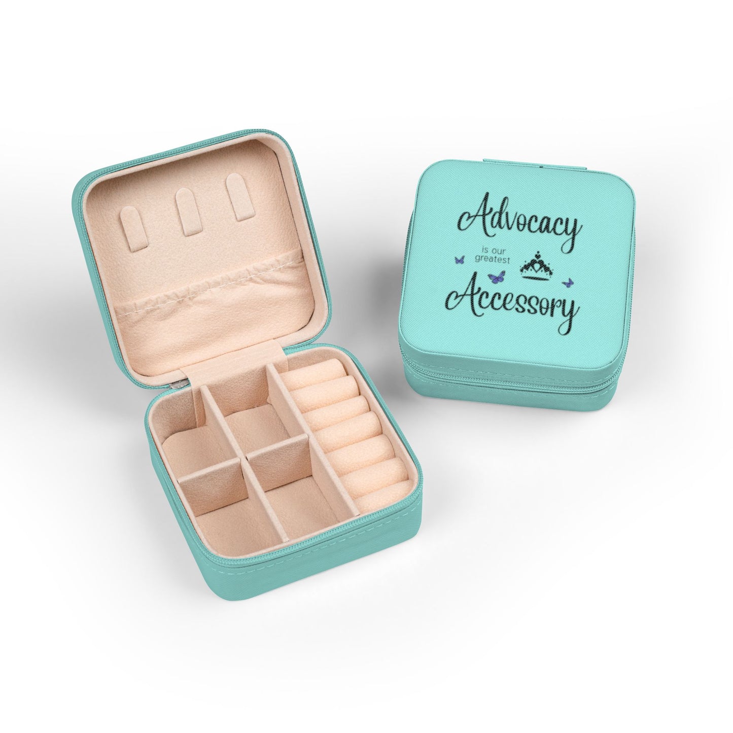 Advocacy Accessory Jewelry Travel Case — Compact Organizer for Rings, Earrings & Necklaces