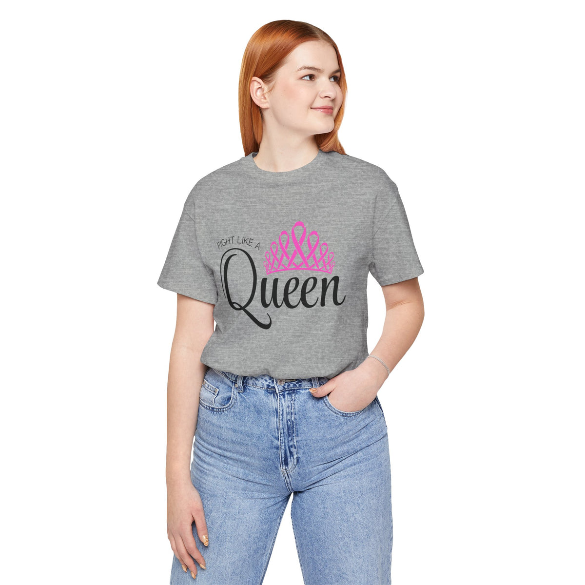Fight like a Queen Crown - Breast Cancer Support tee