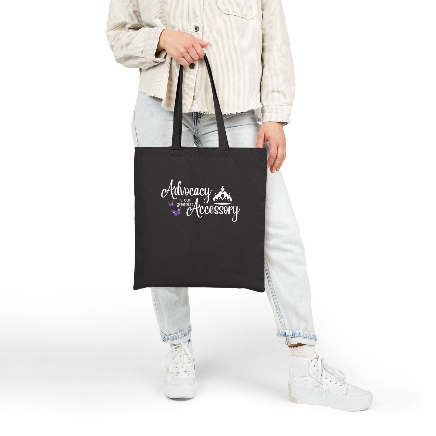 Advocacy is our greatest Accessory with Crown - Canvas Tote