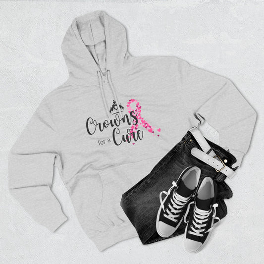 Crowns for a Cure - Breast Cancer Support Fleece Hoodie