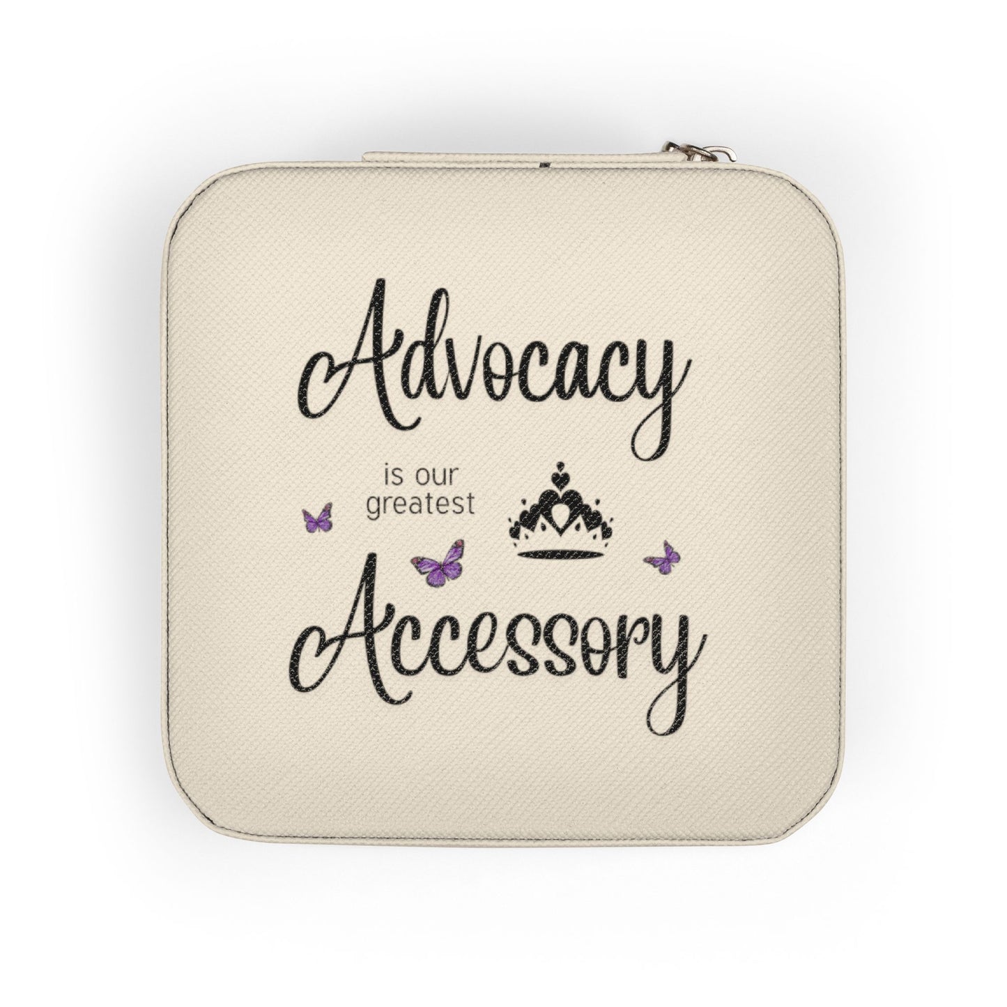 Advocacy Accessory Jewelry Travel Case — Compact Organizer for Rings, Earrings & Necklaces