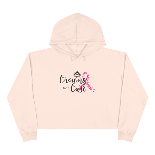 Crowns for a Cure - Breast Cancer Support Crop Hoodie