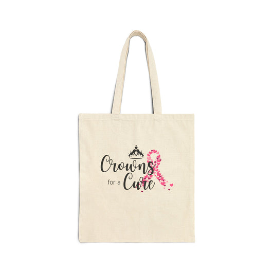 Crowns for a Cure - Breast Cancer Support Canvas Tote