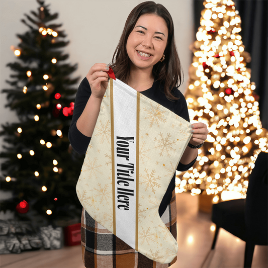 Snowflake Custom Title Holder Stocking