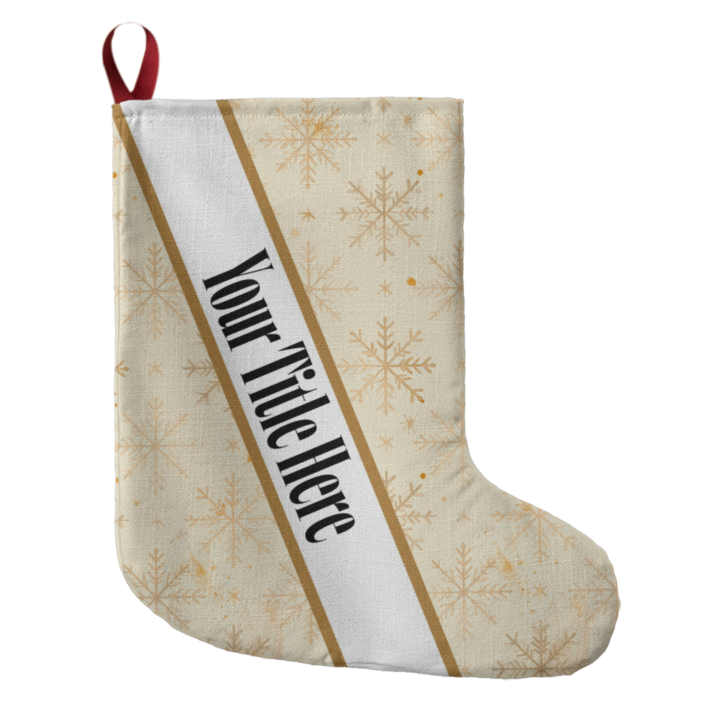 Snowflake Custom Title Holder Stocking