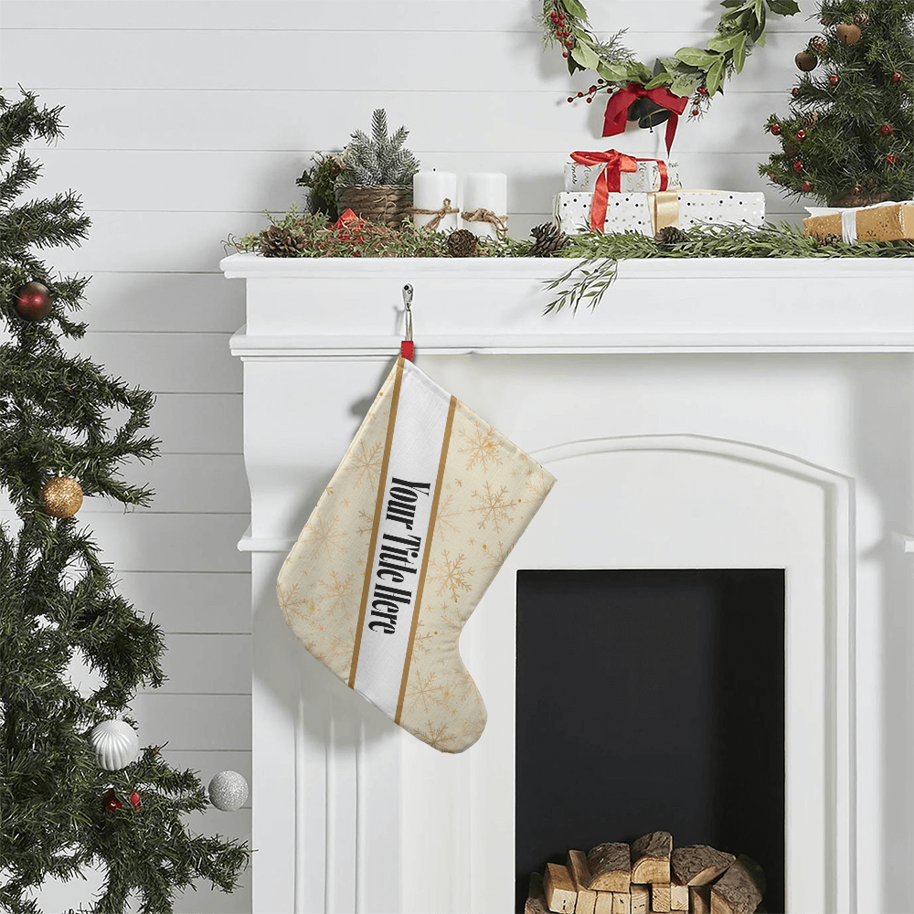 Snowflake Custom Title Holder Stocking