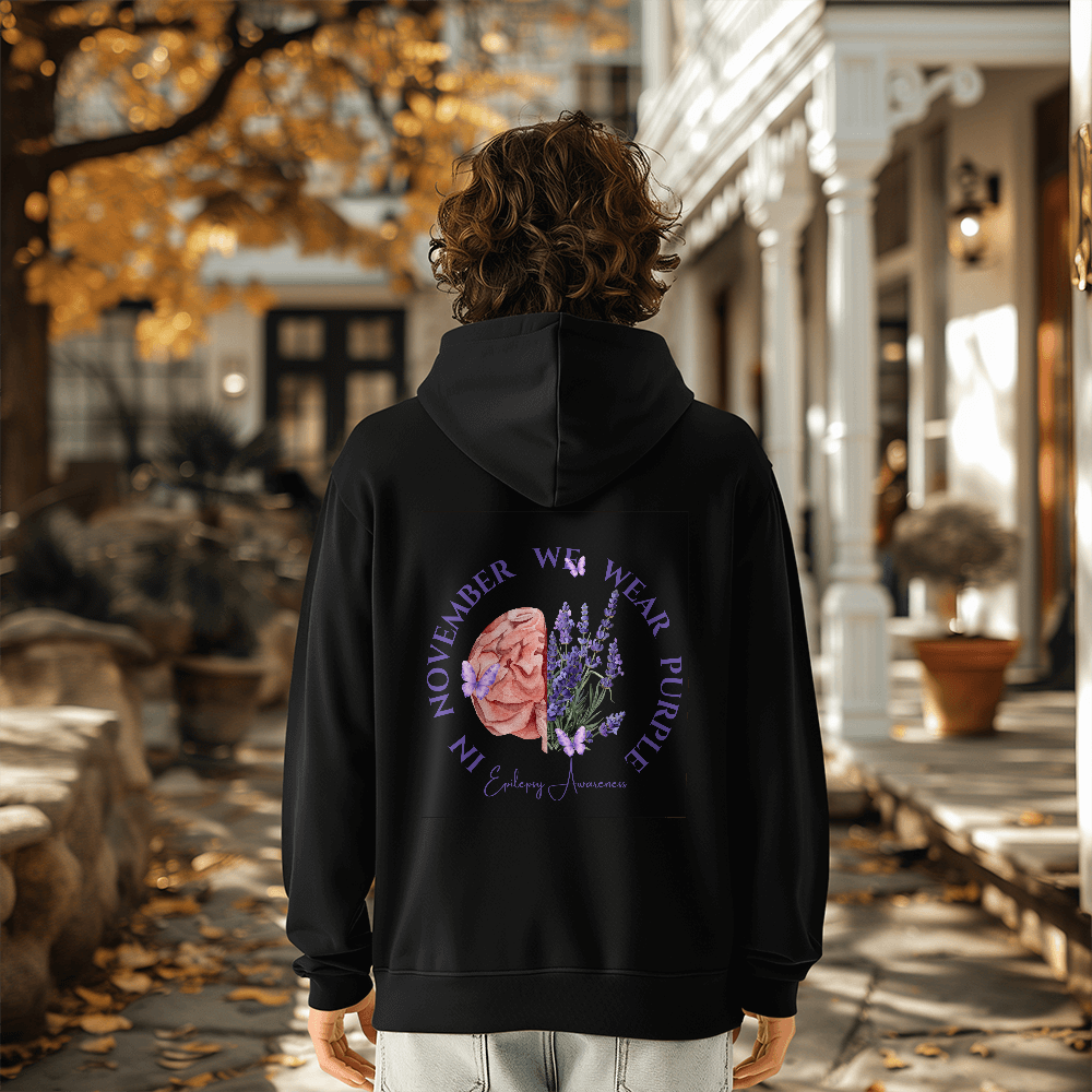 Floral Brain - Epilepsy Awareness Hoodie Back