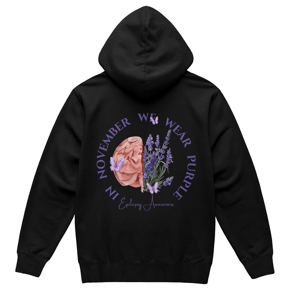 Floral Brain - Epilepsy Awareness Hoodie Back