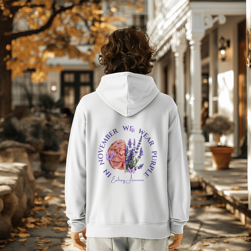 Floral Brain - Epilepsy Awareness Hoodie Back