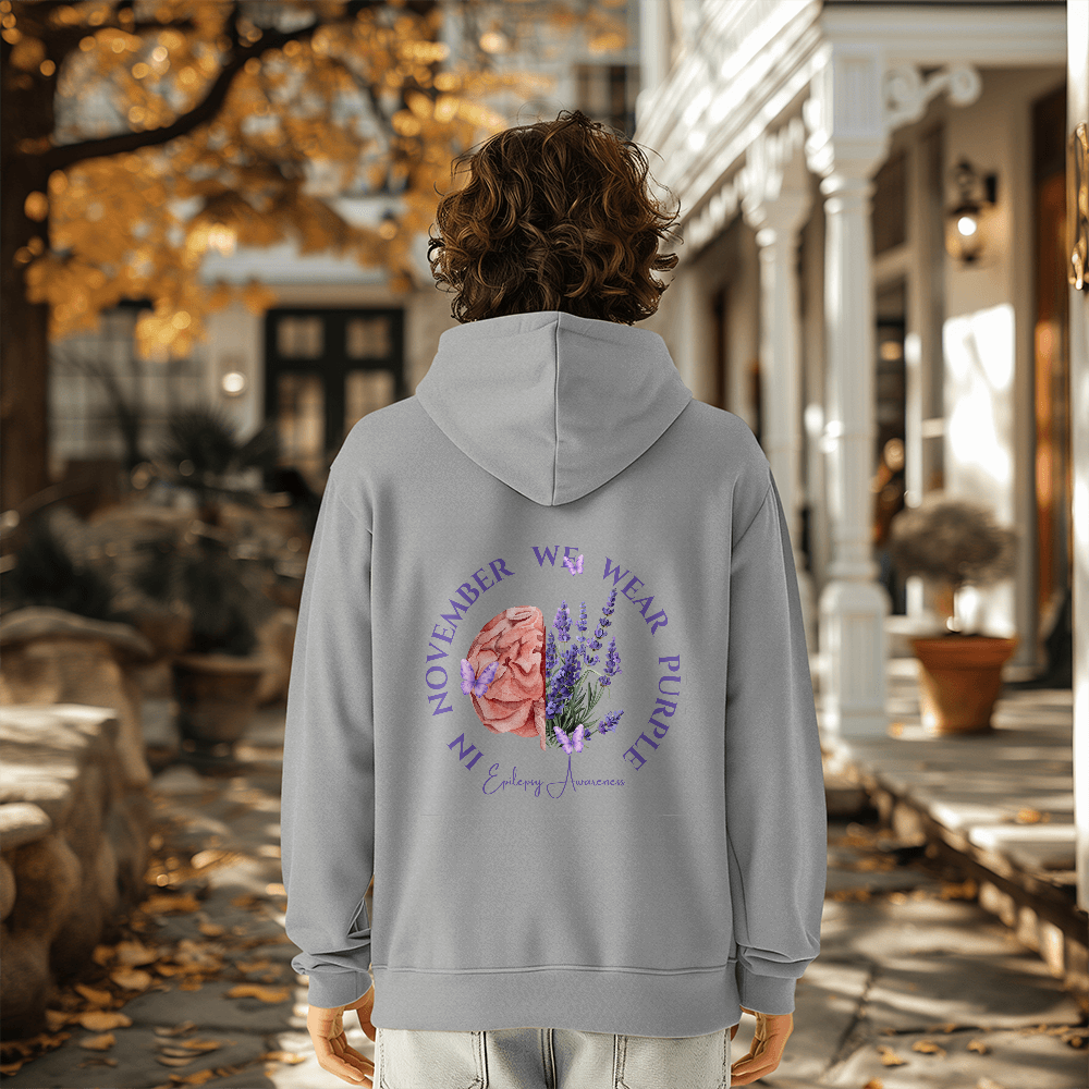 Floral Brain - Epilepsy Awareness Hoodie Back