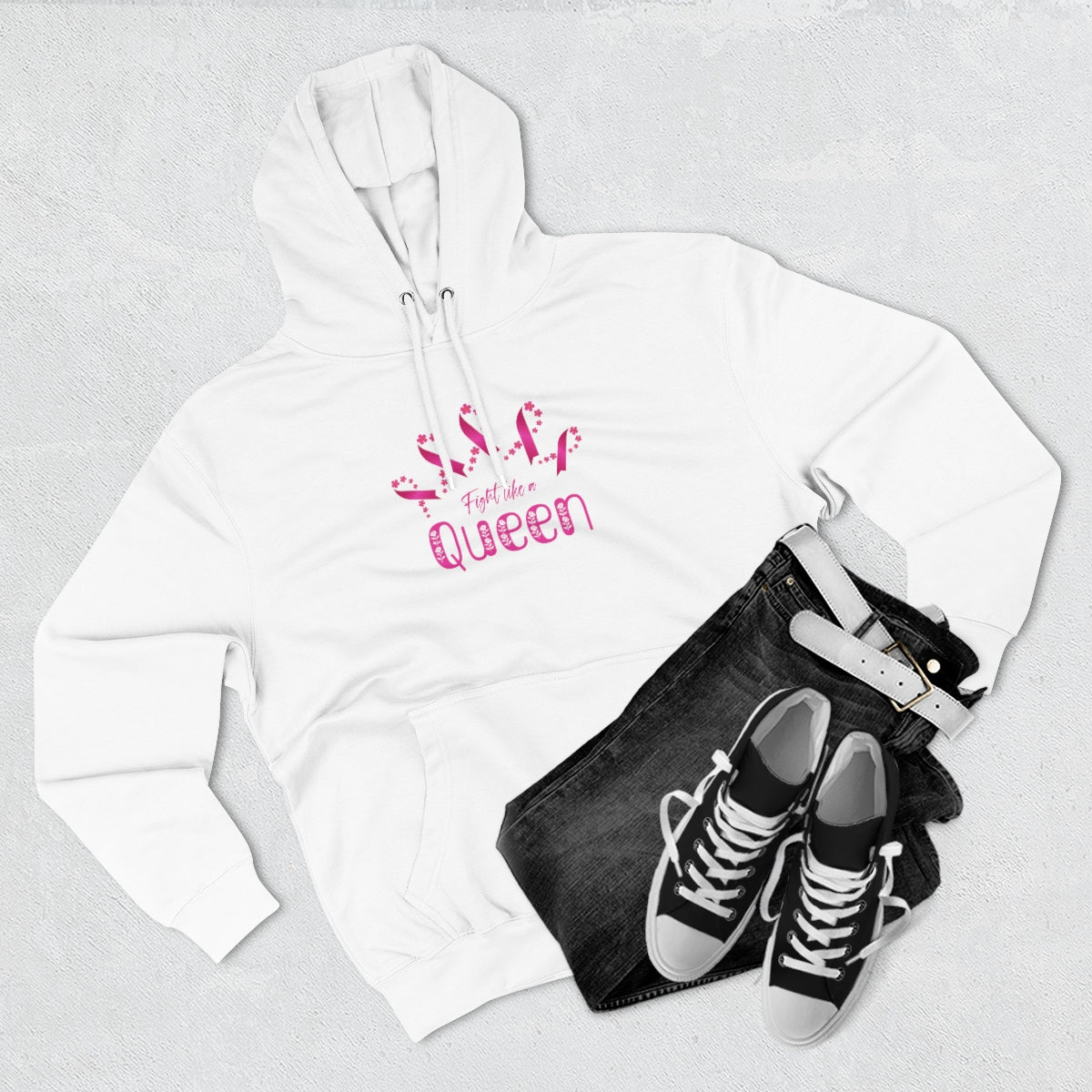 Fight Like a Queen - Unisex Premium Pullover Hoodie