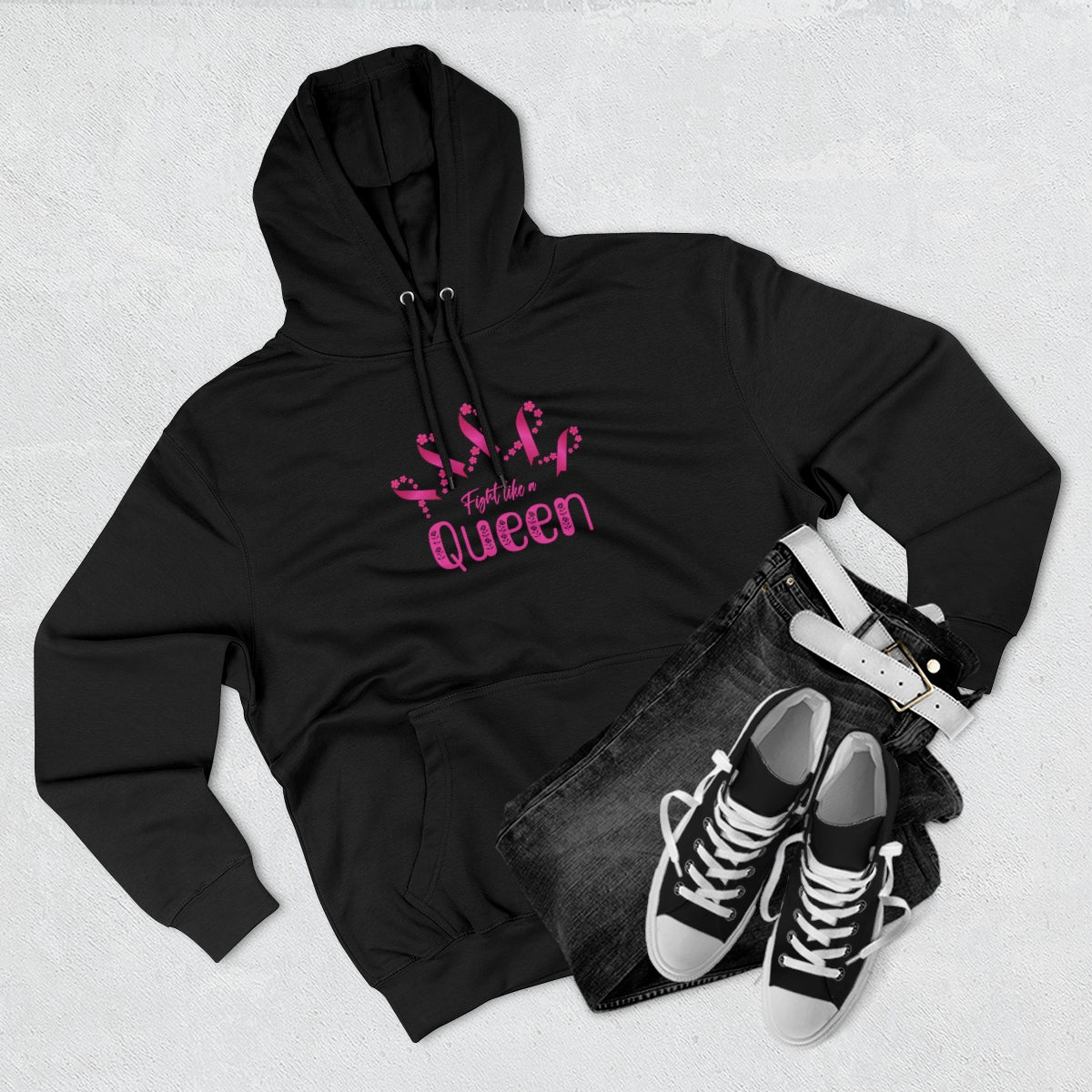 Fight Like a Queen - Unisex Premium Pullover Hoodie