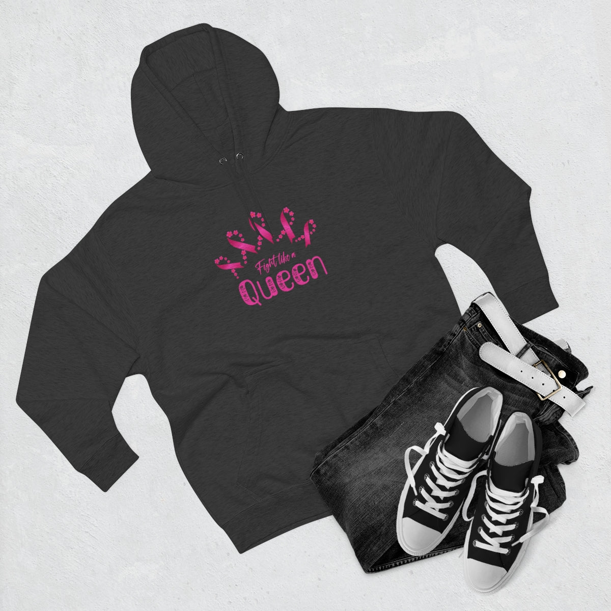 Fight Like a Queen - Unisex Premium Pullover Hoodie