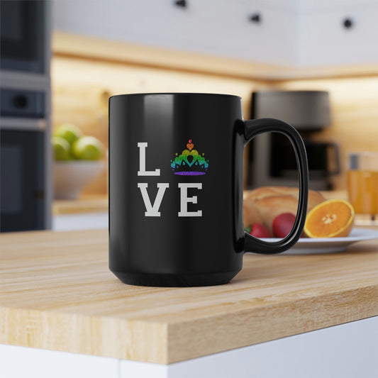 Queens for Love - Black Mug, 15oz